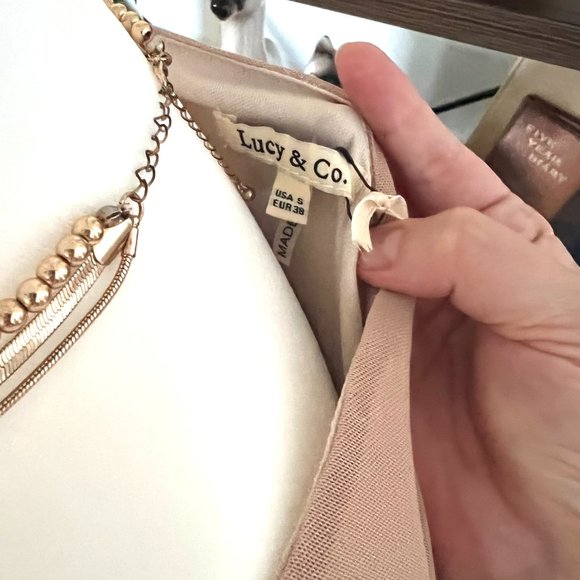 Champagne Sequin Mini Cocktail Dress NWT - Picture 4 of 8